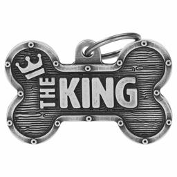 My Family Hundetegn Bronx Sølvfarvet Ben med Teksten The King