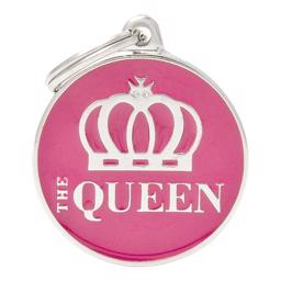 My Family Charms Pink Hundetegn Med Teksten The Queen