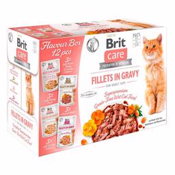 Brit Care Vådfoder til Kat Gravy Flavour Multibox 12 x 85g