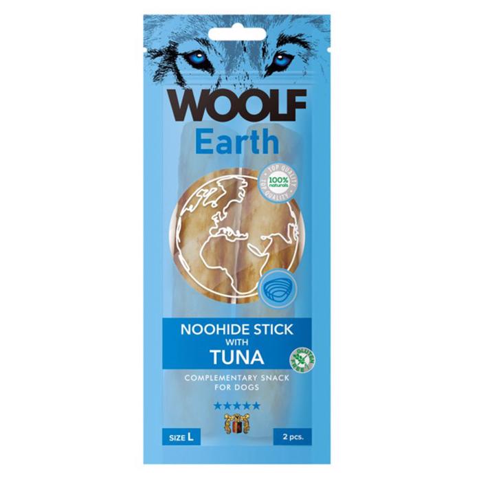 Woolf Earth NooHide Sticks Tun Naturlige Tyggeben LARGE 2stk