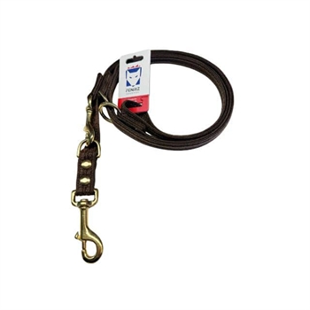 Fenriz Justerbar Dressurline i Brun & Messing 220 cm