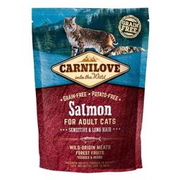 Carnilove Kattefoder med Laks Sensitive og Long Hair Smagsprøve 50g