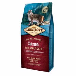 Carnilove Kattefoder med Laks Til Voksne Katte Sensitive og Long Hair