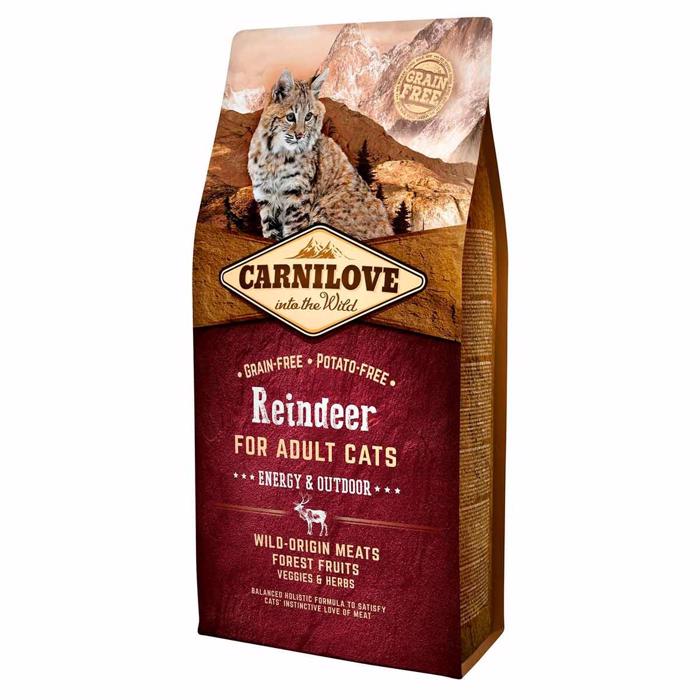 Carnilove Kattefoder med Rensdyr Til Voksne Katte Energy og Outdoor 400 g - DATOVARER
