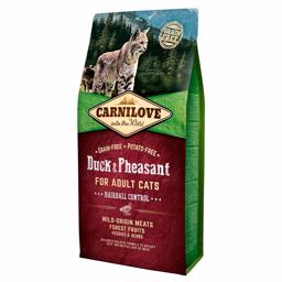 Carnilove Kattefoder med And og Fasan Til Voksne Katte Hairball Control