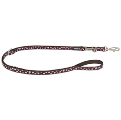 Red Dingo Classic Hundeline Brun med Pink prikker