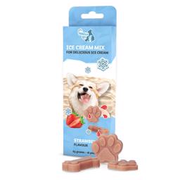 CoolPets Ice Cream Hundeis Mix med Jordbær