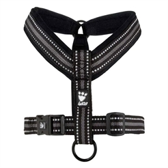 Hurtta Polstret Y-sele Til Hunden Design Raven Sort