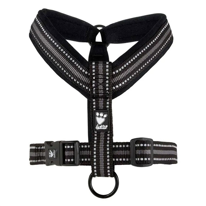 Hurtta Polstret Y-sele Til Hunden Design Raven Sort
