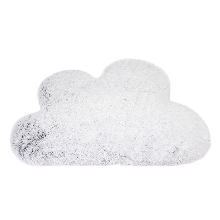 Fluffy Sky Tæppe Blødt og Lækkert 100 x 70 cm Frossen Hvid - SUPER TILBUD