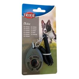 Trixie Sports Klikker Med Spiralkabel Til Fastgørelse Grå