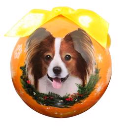 Christmas Ornament Julekugle Med Papillon på Orange Kugle