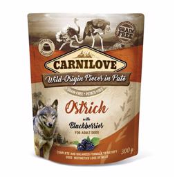 Carnilove Pouch Pate Vådfoder Med Struds og Brombær 300 gram