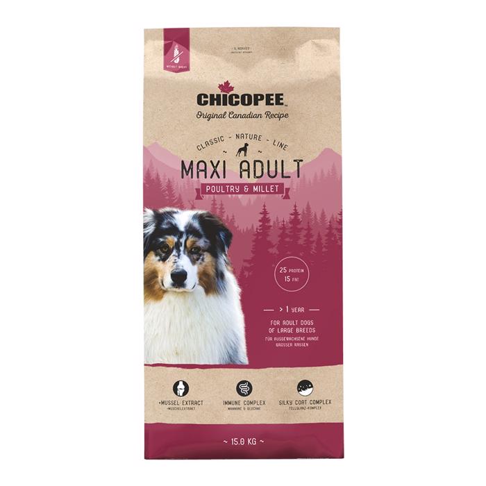 Chicopee Classic Nature Line Adult MAXI Hundefoder Fjerkræ & Hirse