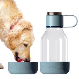 Asobu Tritan Plast Vandflaske Til Hunden med Skål i BLÅ