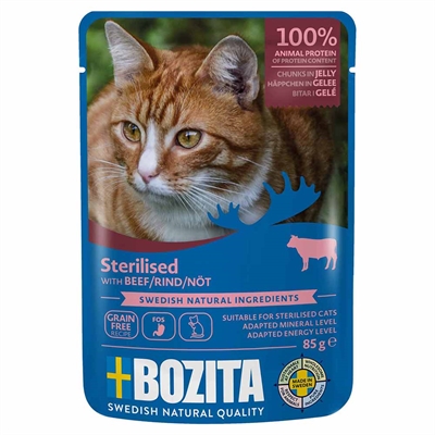 Bozita Feline Sterilised Bidder i Gelé Okse 85g