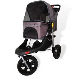 Buggy All Terrain Big Wheels En Første Klasses Klapvogn Til Hund Brun