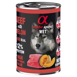 Alpha Spirit Wet Beef & Melon Vådfoder til Hunden 400g