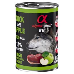 Alpha Spirit Wet Duck & Green Apple Vådfoder til Hunden 400g