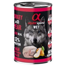 Alpha Spirit Wet Turkey & Pear Vådfoder til Hunden 400g