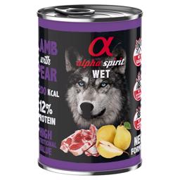 Alpha Spirit Wet Lamb & Pear Vådfoder til Hunden 400g