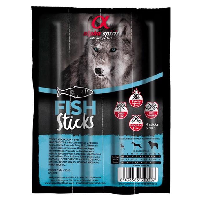 Alpha Spirit Ristra Sticks Fish Snack Stænger 4 stk