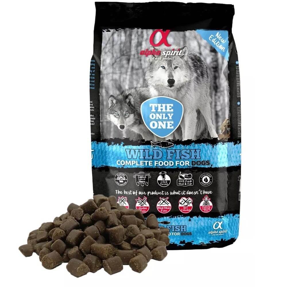 Alpha Spirit Hundefutter – 85 % Frischer Wildfisch, Getreidefrei & Für Sensible Mägen