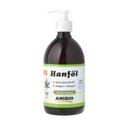 Anibio Hamp Olie Koldpresset til Hund 500ml Med Pumpe