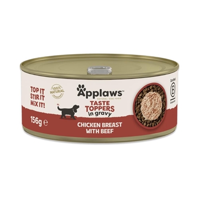 Applaws Taste Toppers in Gravy Vådfoder med Kyllingebryst & Okse 156g