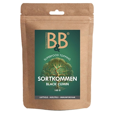 B&B Superfood Topping Sortkommen 100g