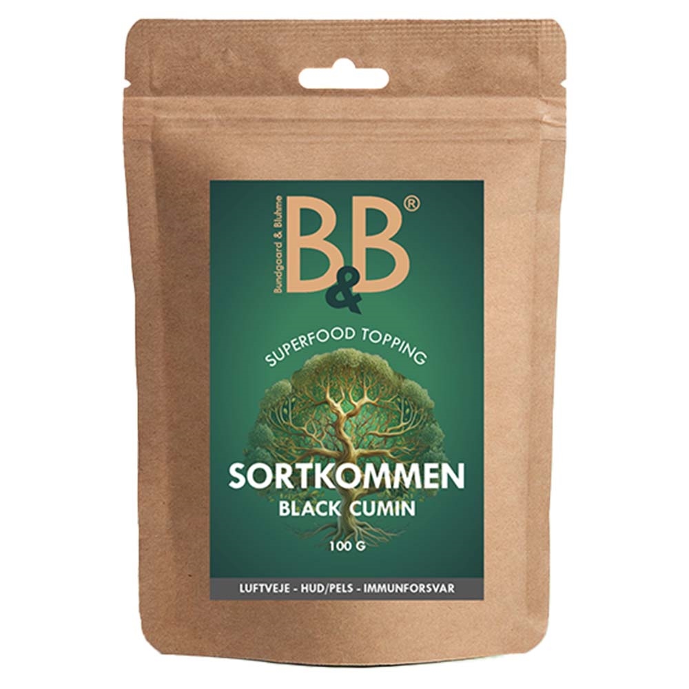 B&B Superfood Topping Sortkommen 100g
