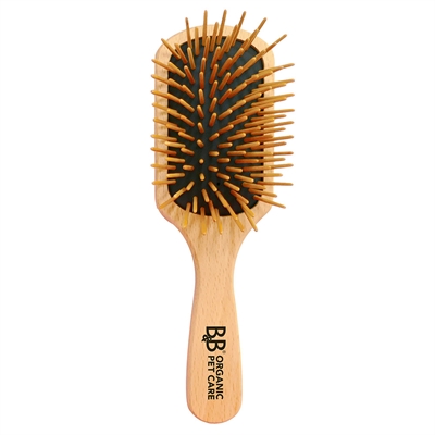 B&B Premium Wood Pin Brush Børste i Træ Til Lang Pels