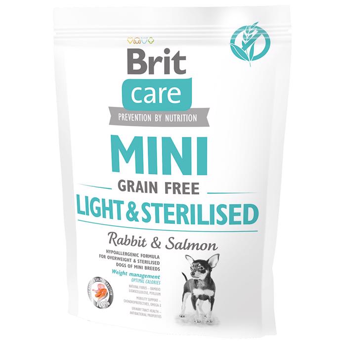 Brit Care Hundefoder MINI Light & Sterilised Kanin & Laks