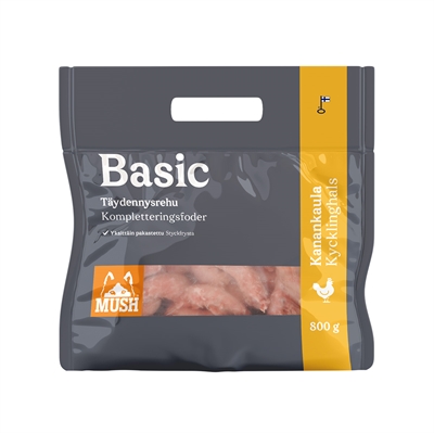 MUSH Basic Frosne Hele Kyllingehalse 800g