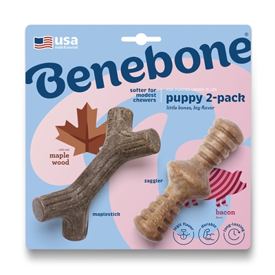 Benebone Puppy 2-Pack Maplestick & Zaggler Hvalpe Start Pakken