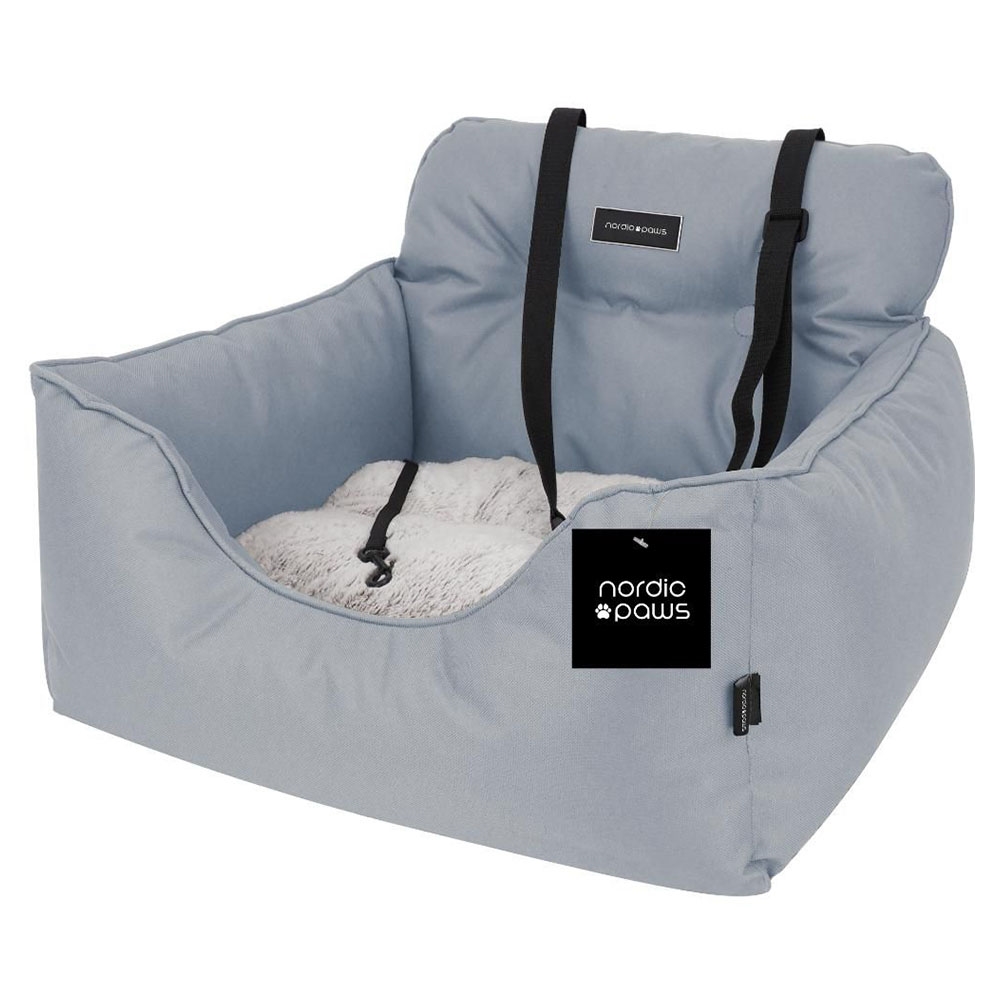 Nordic Paws Cozy DeLuxe Designer Bilsæde & Seng Lysegrå