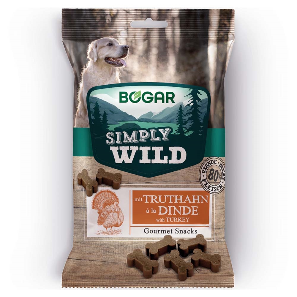Bogar Simply Wild Gourmet Snack med Kalkun 100g