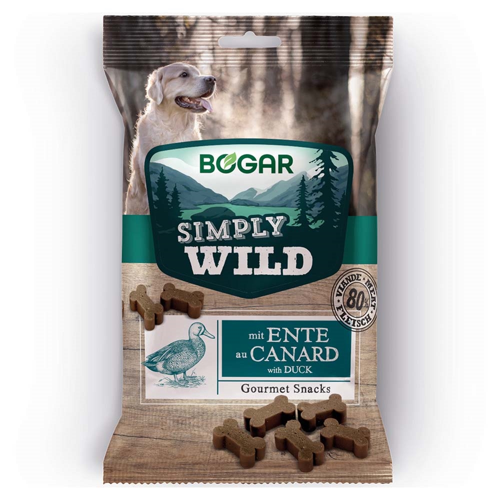Bogar Simply Wild Gourmet Snack med And 100g