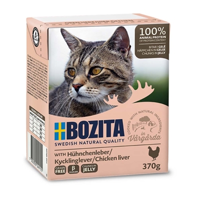 BOZITA Kattemad Bidder I Gelé 100% Kyllingelever - MARTS DATOVARER