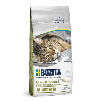 Bozita Indoor & Sterilised Kattefoder med Kylling 10 Kg