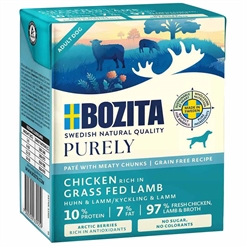 Bozita Purely Voksen Hunde Pate med Kødstykker af Kylling & Lam 370g