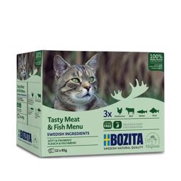 BOZITA Tasty Meat & Fish Menu I Gele MIXBOX 12stk - DATOVARER