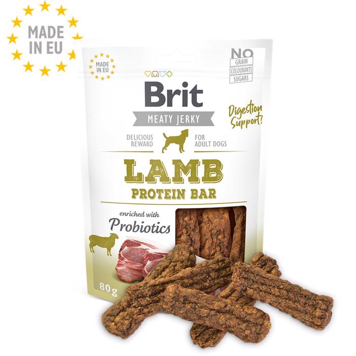 Brit Meaty Jerky Lamb Hundens Protein Bar Med Lam