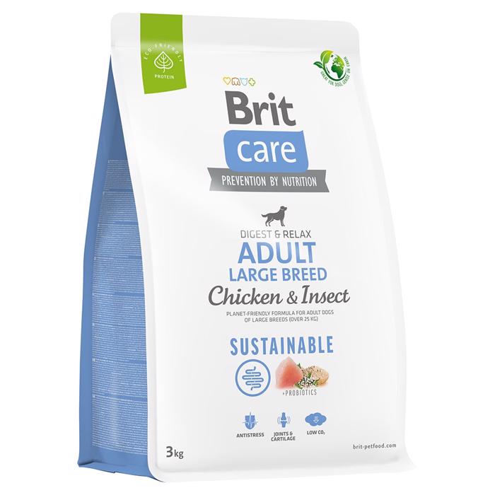 BRIT Care Hundefoder Sustainable Adult Large Breed Kylling & Insekter