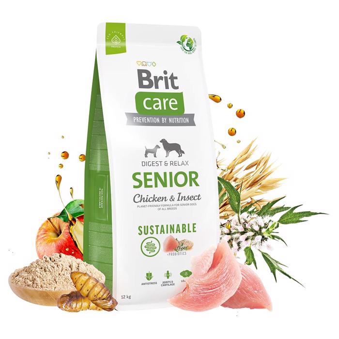 BRIT Care Hundefoder Sustainable Senior med Kylling & Insekter
