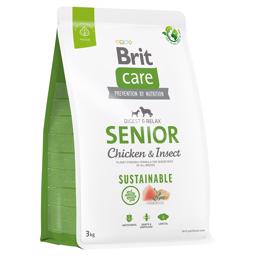 BRIT Care Hundefoder Sustainable Senior med Kylling & Insekter 3 Kg.