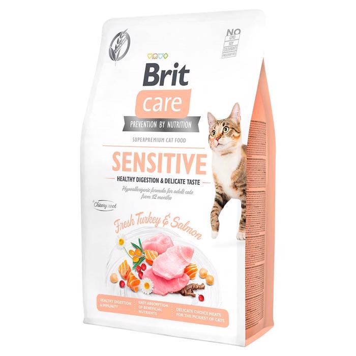 Brit Care Kattefoder Til Sensitive Katte Sensitive Fresh Turkey & Salmon