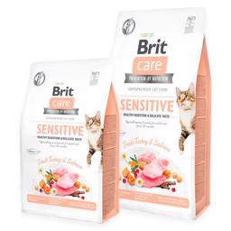 Brit Care Kattefoder Til Sensitive Katte Sensitive Fresh Turkey & Salmon