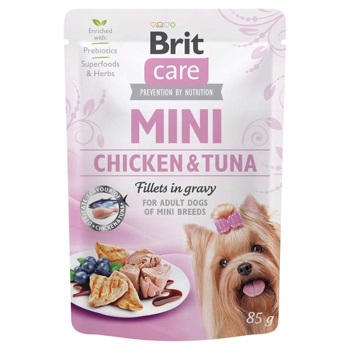 Brit Care Vådfoder Til Hund Mini Fillets In Gravy Kylling & Tun 85g