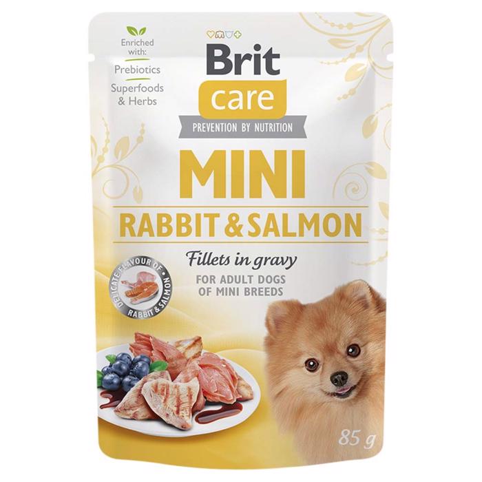Brit Care Vådfoder Til Hund Mini Fillets In Gravy Kanin & Laks 85g